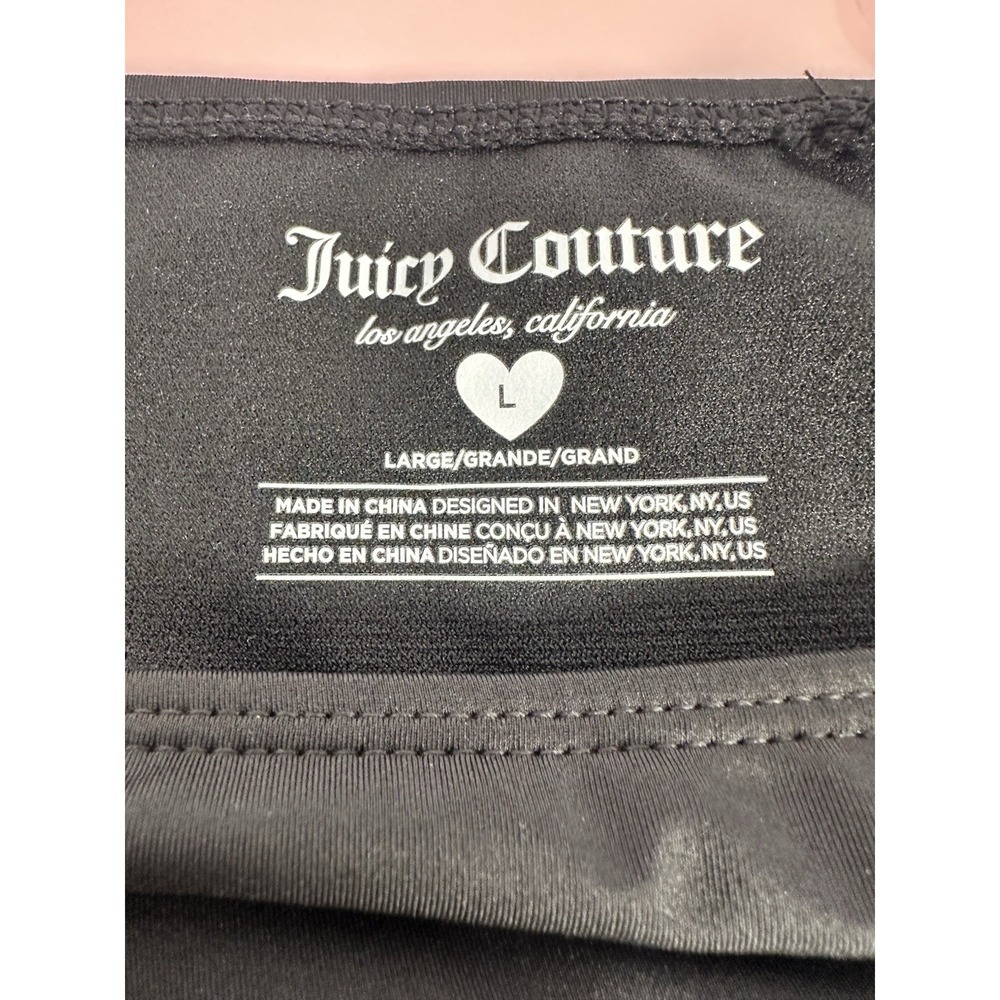 Juicy Couture Rhinestone Cherry Bikini Set Pink Triangle Tie Side Swimsuit Large - Picture 8 of 9